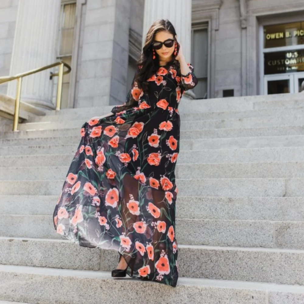 NWT Vici Poppy Dreams Maxi Dress - Picture 1 of 7